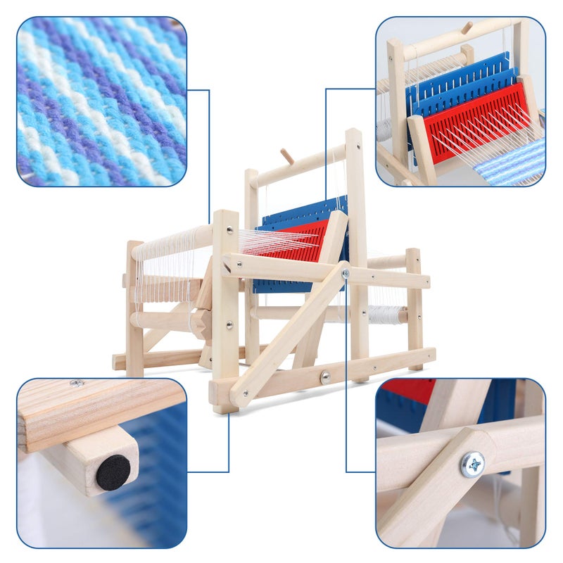 LAVIEVERT Wooden Multi-Craft Weaving Loom DIY Hand-Knitting Weaving Machine Intellectual Toys for Kids - Image 3